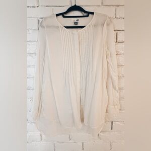 Old Navy button down tunic top in white size M